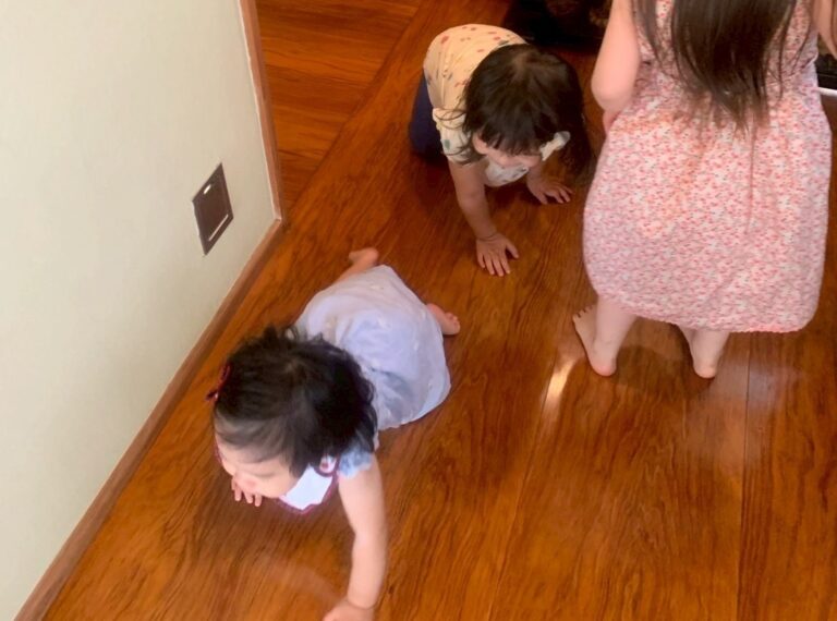 A photo of three little girls.