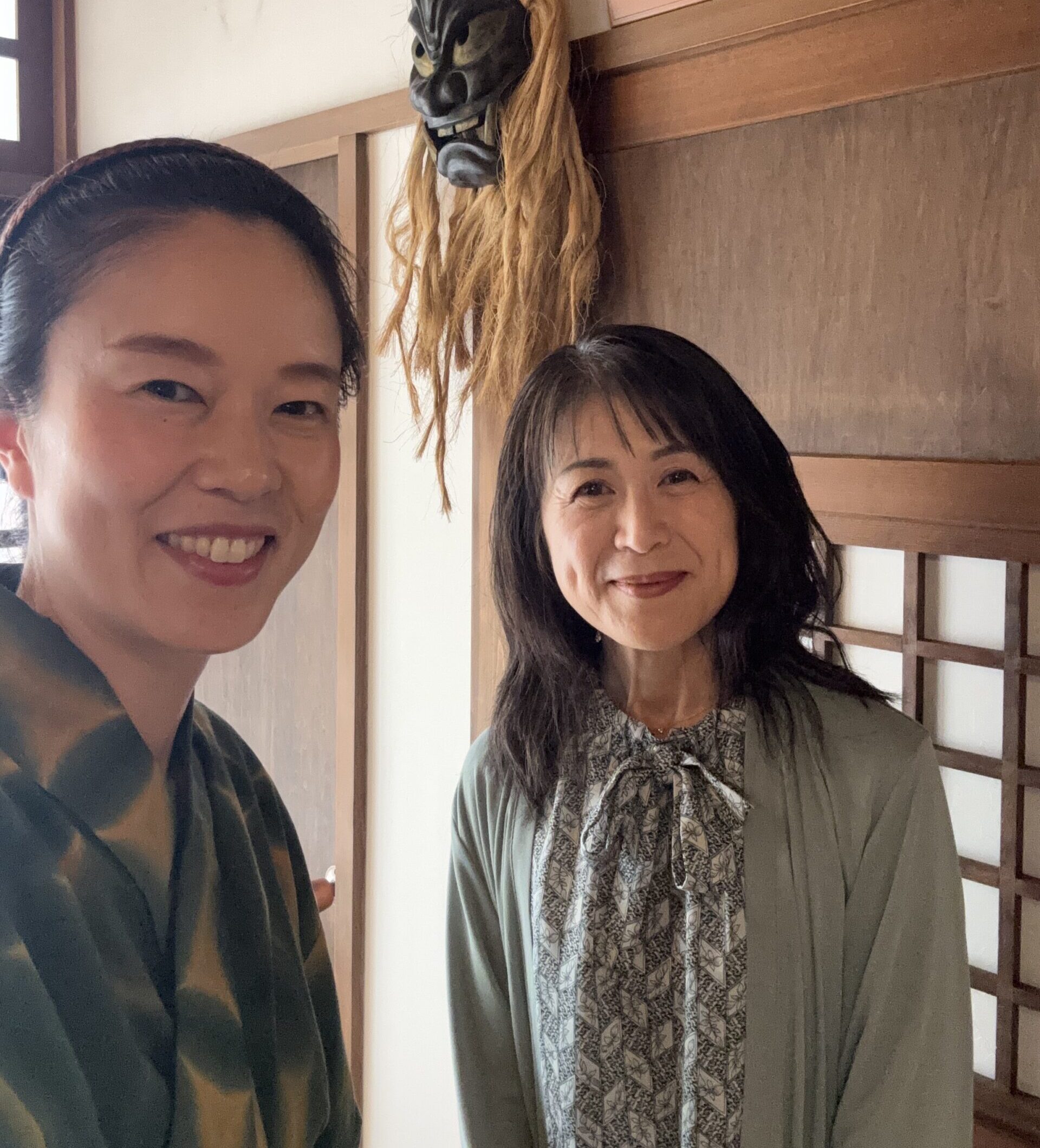 A photo of our guest and the manager.