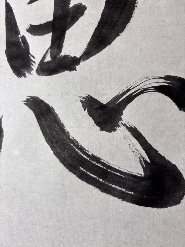 Dry part of calligraphy