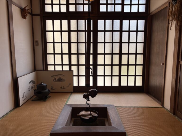 Our tatami room and the irori.